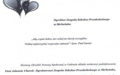 Podziękowanie