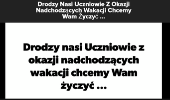 Życzenia dla uczniów od waszych nauczycieli