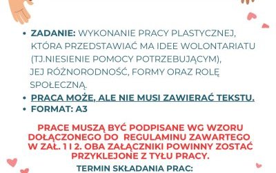 Powiatowy Konkurs Plastyczny ,,Wolontariat ma moc