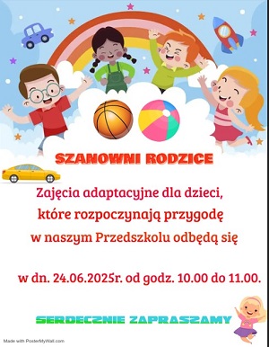 Zajęcia adaptacyjne w przedszkolu